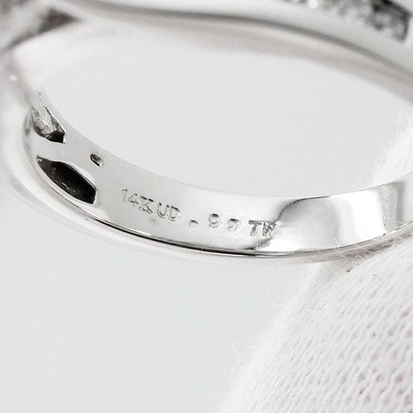 K14WG ダイヤモンド リング 9号 D0.97ct ホワイトゴールド 指輪