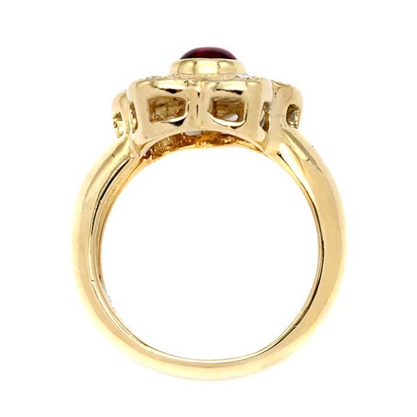 K18YG ルビー ダイヤモンド リング 12号 R0.785ct D0.252ct イエロー