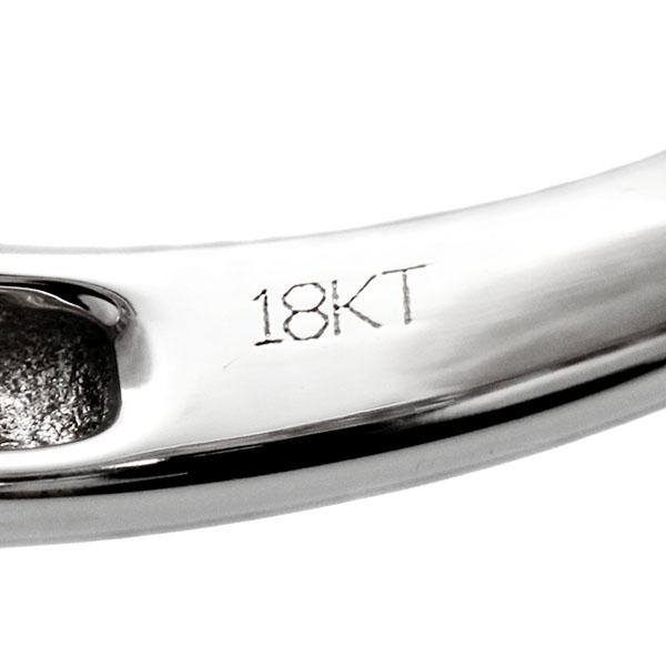 K18WG ダイヤモンド リング 15号 ホワイトゴールド750 宝石 指輪