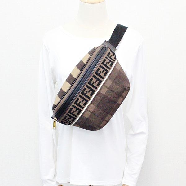 Fendi フェンディ FF柄 ボディバッグ ウエストバッグ ズッカ FENDI（フェンディ） FENDI FF ズッカ柄 ベルトバッグ ボディバッグ