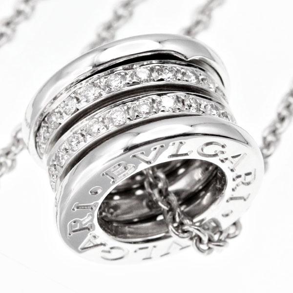 ビー・ゼロワン ブルガリ BVLGARI ダイヤ K18WG ネックレス 40cm 