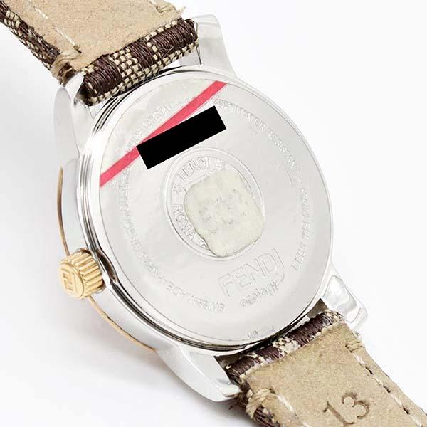 フェンディ FENDI クラシコ F218272DF 11Pダイヤ ピンクシェル文字盤