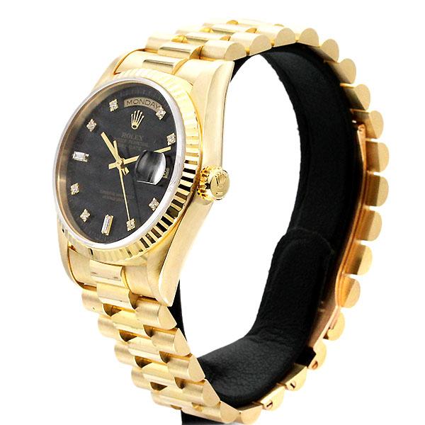 デイデイト ロレックス ROLEX 18238A ブラック文字盤 E番 8Pラウンド