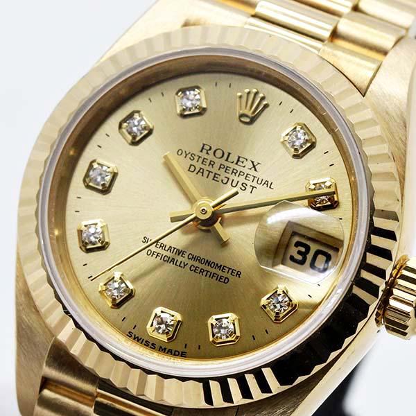デイトジャスト ロレックス ROLEX 69178G 10Pダイヤ シャンパン文字盤