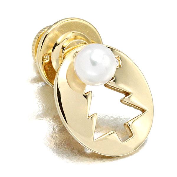 MIKIMOTO（ミキモト） クリスマスツリーモチーフ K18YG パール 
