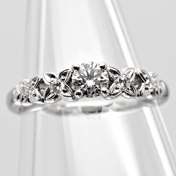 ディオール Dior プラチナ ダイヤモンド リング 8.5号 D0.253ct Pt950