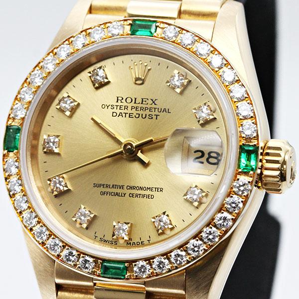 【正規品　ROLEX】デイトジャスト ダイヤ10P ロレックス ROLEX デイトジャスト 69078G 4PEダイヤベゼル 10PD
