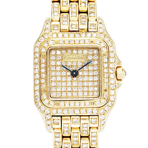 Cartier パンテール SM 金無垢 コマ　K18YG 豪華 カルティエ Cartier パンテールSM K18YG レディース腕時計
