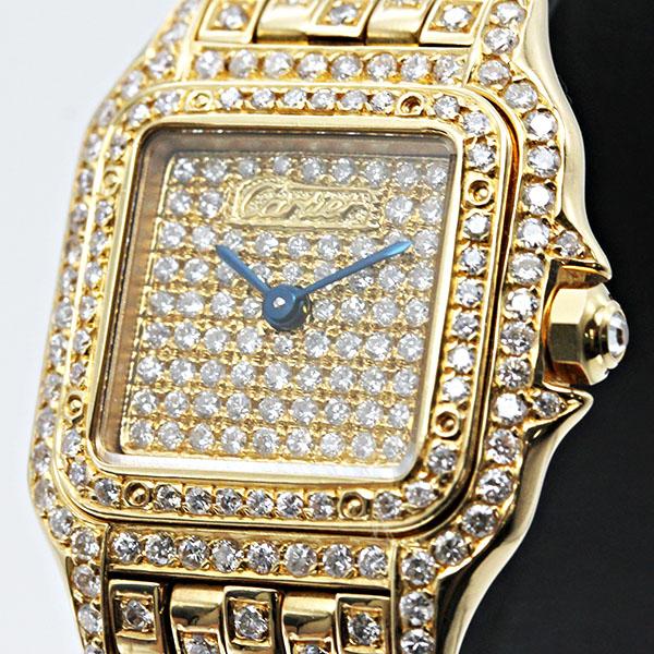 豪華 カルティエ Cartier パンテールSM K18YG レディース腕時計