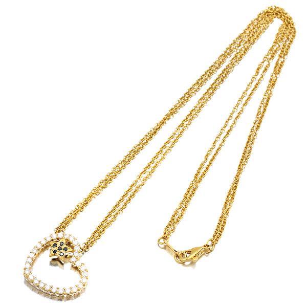 スタージュエリー STAR JEWELRY K18YG ハート/スター ダイヤモンド