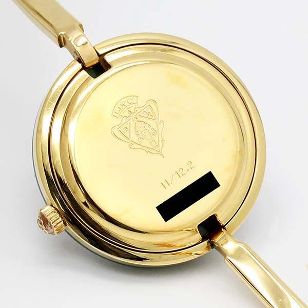 グッチ GUCCI チェンジベゼル バングルウォッチ 11/12.2 ホワイト文字