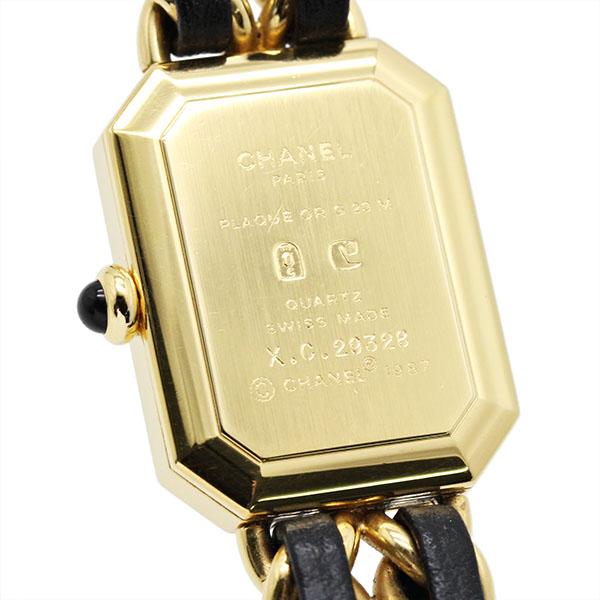 シャネル CHANEL プルミエール Mサイズ H0001 ブラック文字盤 GP 