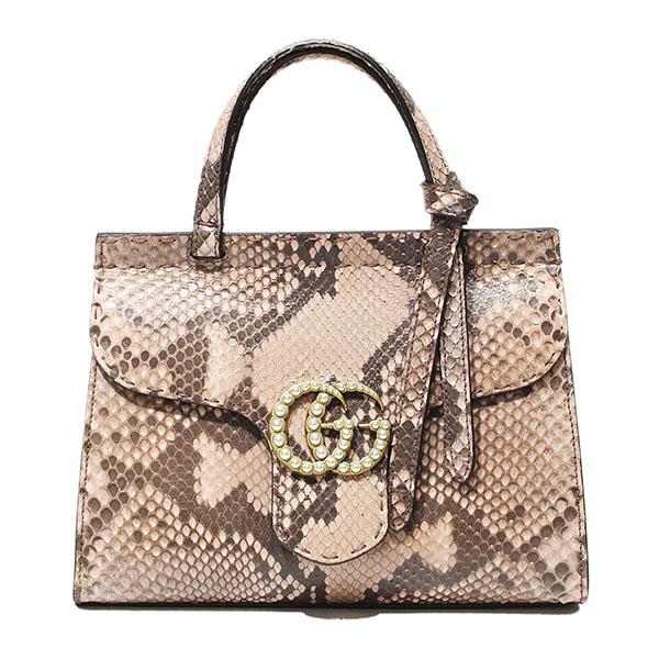 GG Marmont グッチ GUCCI パイソン GGマーモント 2WAY ハンドバッグ