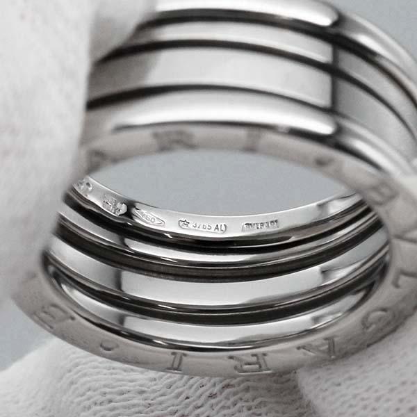 ビー・ゼロワン ブルガリ BVLGARI B-zero1 K18WG リング #52 ホワイト