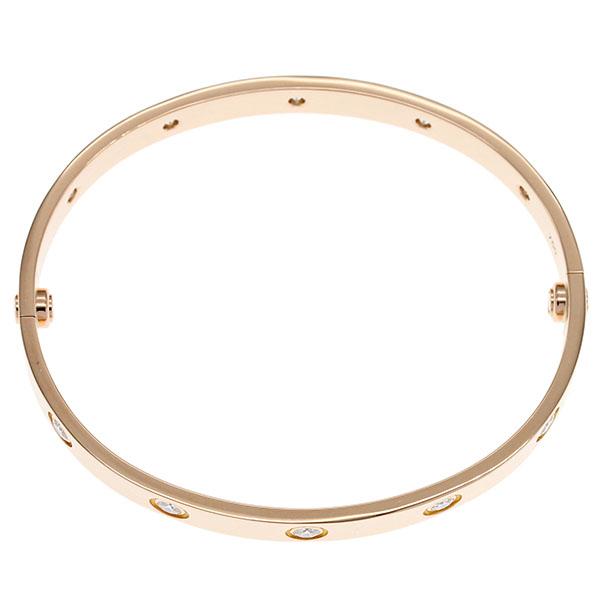 【最終値下げ】 カルティエ ブレスレット ラブブレス 17cm K18 PG LOVE（Cartier） カルティエ Cartier ラブブレス K18PG フルダイヤ #17