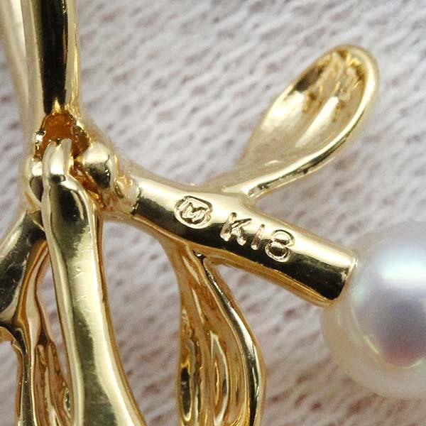 E630 ミキモト 長野オリンピック K18 真珠 パール ネックレス スキー MIKIMOTO スキー 1Pベビーパール ペンダントネックレス 1998年長野オリンピック