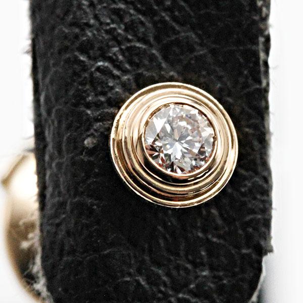 カルティエ ダムール Cartier K18PG XS ダイヤ ピアス D0.08ct×2