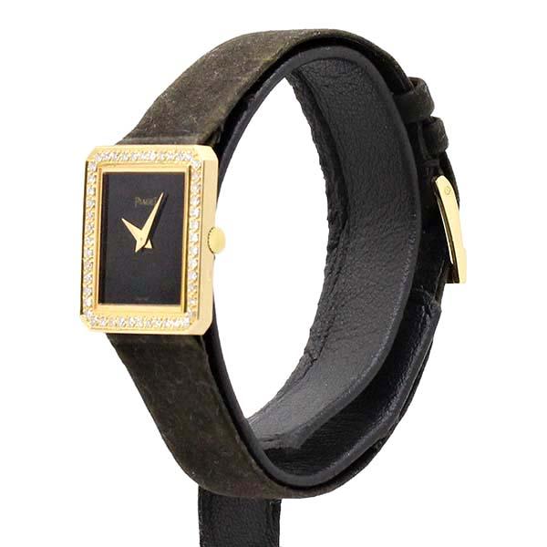 PIAGET（ピアジェ） プロトコール ダイヤベゼル K18YG/革 ブラック文字