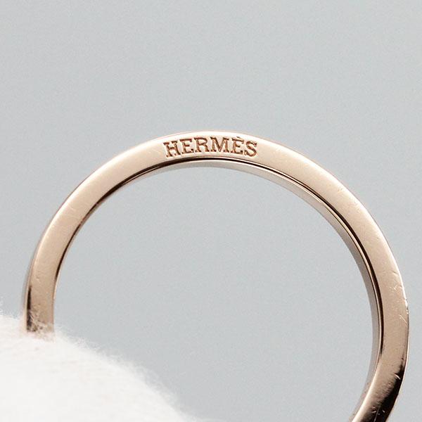 HERMES エルメス ピンクゴールド リング #52 K18PG Au750 ロゴ HERMES エルメス ピンクゴールド リング #52 K18PG Au750 ロゴ