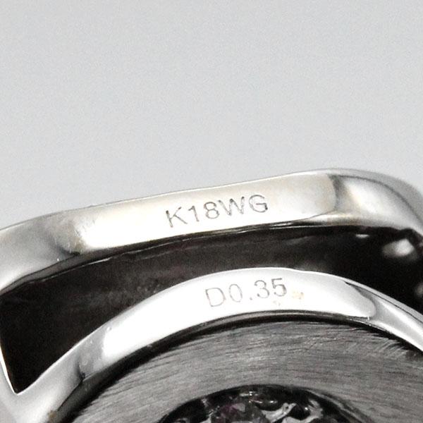 K18WG リバーシブル ルビー ダイヤモンド ペンダント ネックレス 50cm