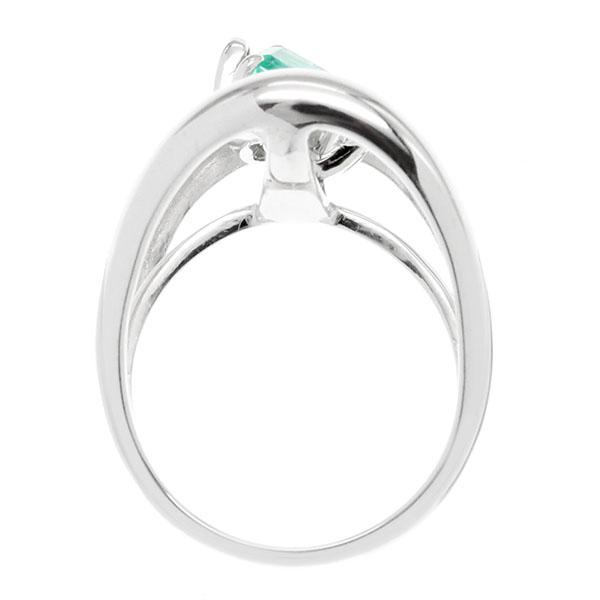 K18WG エメラルド リング 13号 E0.82ct ホワイトゴールド750 スウィング 指輪 ジュエリー 宝石 女性 レディース プレゼント 誕生石 5月_2