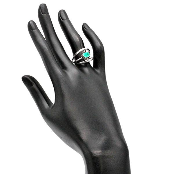 K18WG エメラルド リング 13号 E0.82ct ホワイトゴールド750 スウィング 指輪 ジュエリー 宝石 女性 レディース プレゼント 誕生石 5月_6