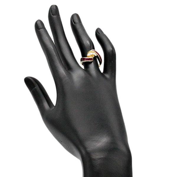 K18YG ルビー ダイヤモンド リング 12号 R1.30ct D0.22ct イエローゴールド750 指輪 ジュエリー 宝石 レディース 女性 誕生石 7月_7