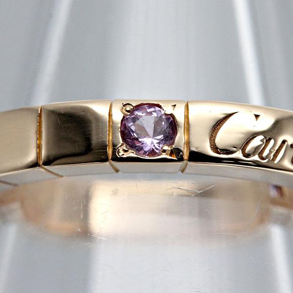 良品　カルティエ　ラニエール　リング　K18PG/1Pピンクサファイア　#49 良品カルティエラニエールリングK18PG/1Pピンクサファイア#49