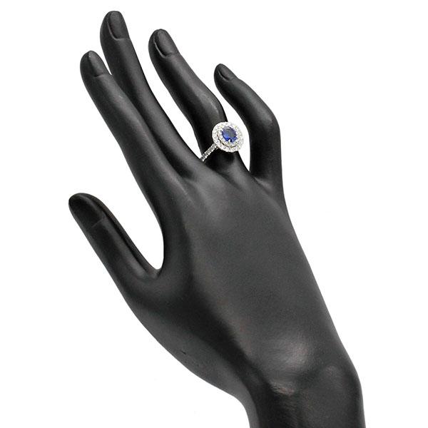K18WG サファイア ダイヤモンド リング 12号 S1.02ct D0.89ct 4.3g レディース 中古 18金 ゴールド 750 指輪 ジュエリー ギフト_7