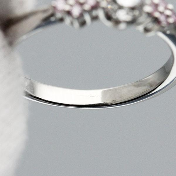 プラチナ ダイヤモンド 天然ピンクダイヤ リング 7号 D0.320ct Pt950