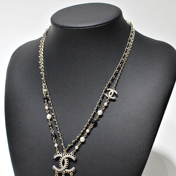 CHANEL（シャネル） ココマーク フェイクパール/ラインストーン/GP