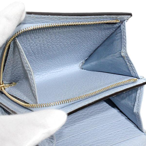 GUCCI 二つ折り財布 バイカラーライトブルー