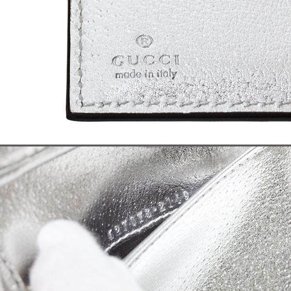 Dionysus グッチ GUCCI ディオニュソス シルバー 三つ折り財布 627073