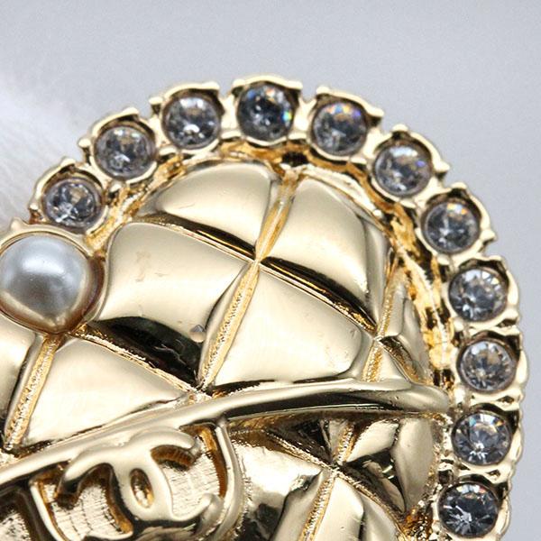 CHANEL（シャネル） ハート マトラッセ フェイクパール ラインストーン
