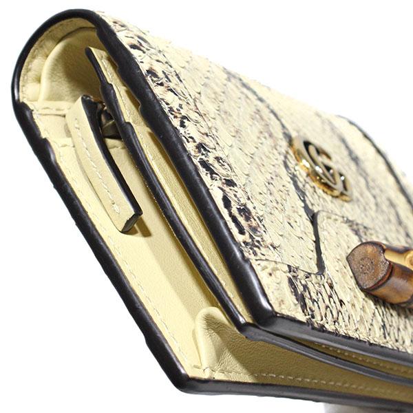 ダブルG 未使用 グッチ GUCCI ダイアナ パイソン カードケース