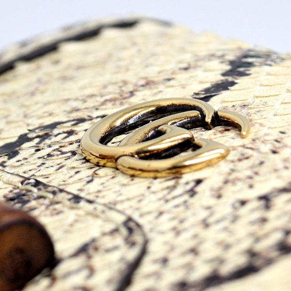 ダブルG 未使用 グッチ GUCCI ダイアナ パイソン カードケース