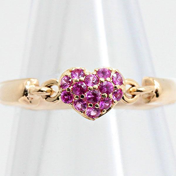 Ponte Vecchio（ポンテヴェキオ） ハートモチーフ ピンクサファイア
