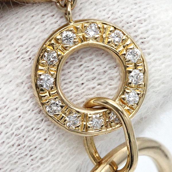 K18YG ダイヤモンド ピアス D0.12ct×2 イエローゴールド750 両耳 