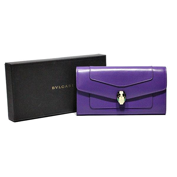 セルペンティ ブルガリ BVLGARI フォーエバー 二つ折り長財布 レザー