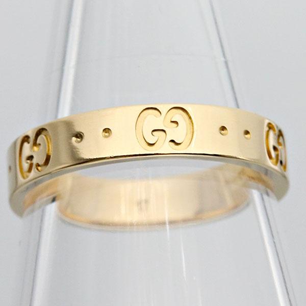 グッチ GUCCI アイコン リング #17 K18YG イエローゴールド750 ICON GG 