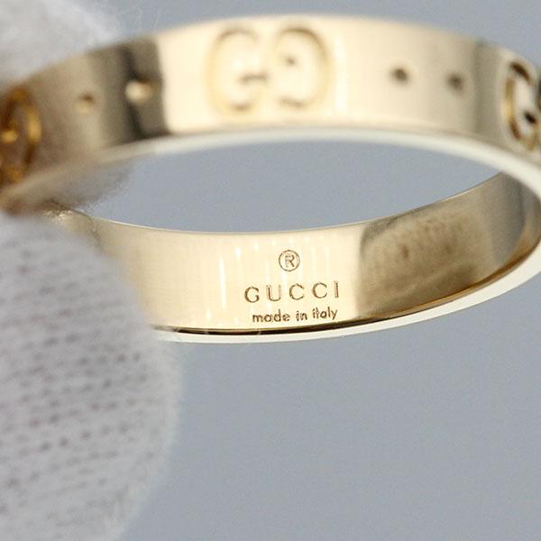 グッチ GUCCI アイコン リング #17 K18YG イエローゴールド750 ICON GG 