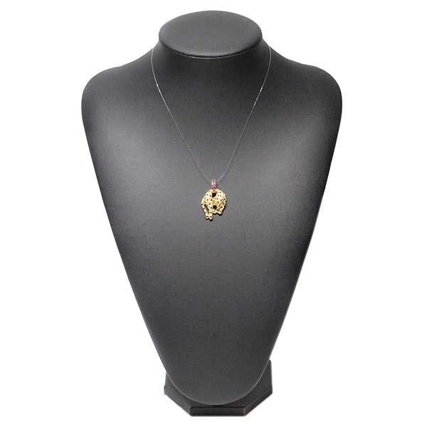 K18YG パンサーモチーフ ルビー ダイヤモンド ペンダントトップ