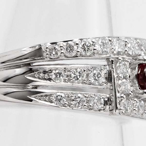 プラチナ ルビー ダイヤモンド リング 12号 R0.59ct D0.64ct Pt900