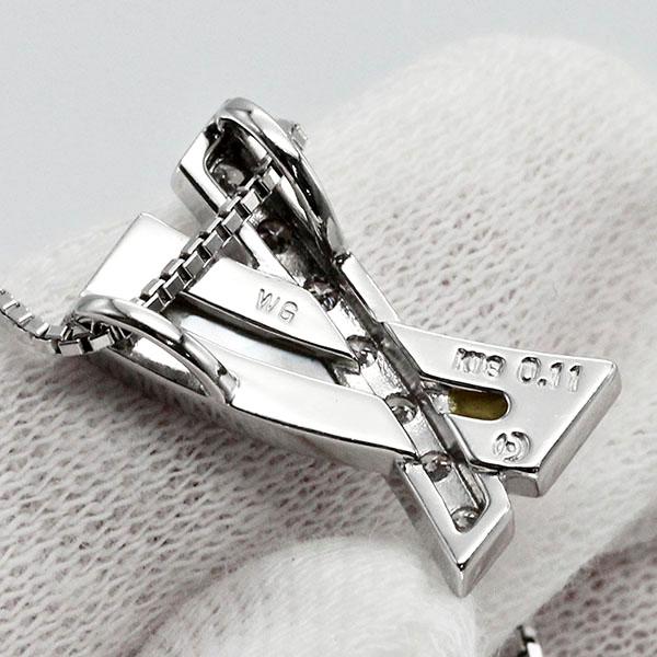 TASAKI（タサキ） TASAKI K18WG シェル ダイヤモンド ネックレス 45cm