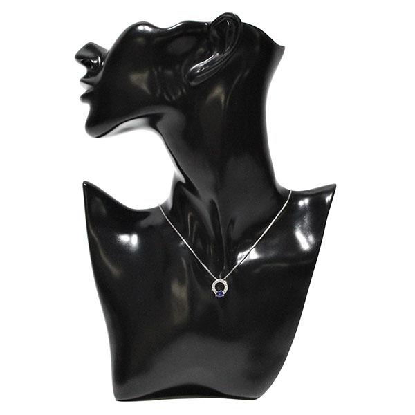 プラチナ サファイア ダイヤモンド ネックレス 36.5cm/40cm S0.63ct D0