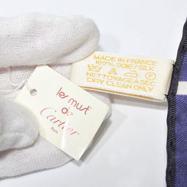 Cartier（カルティエ） バードモチーフ 鳥柄 スカーフ シルク100％ 絹