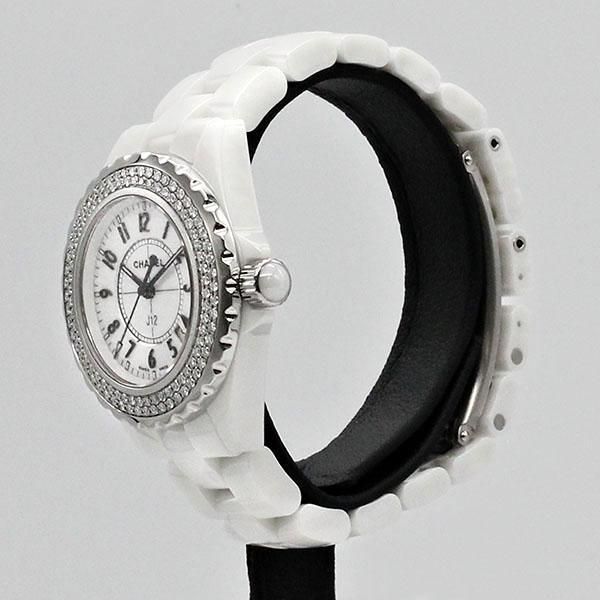 【CHANEL】シャネル J12 ダイヤベゼル デイト H0967 クォーツ レディース【ev20】 シャネル(CHANEL)シャネル J12 ベゼルダイヤ 腕時計 ウォッチ 腕時計