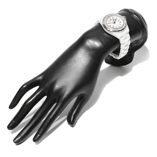 J12 シャネル CHANEL デイト H0967 ダイヤモベゼル ホワイト文字盤