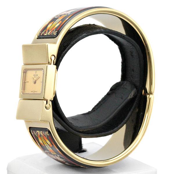 HERMES（エルメス） ロケエナメル L01.201 ゴールド文字盤 レディース