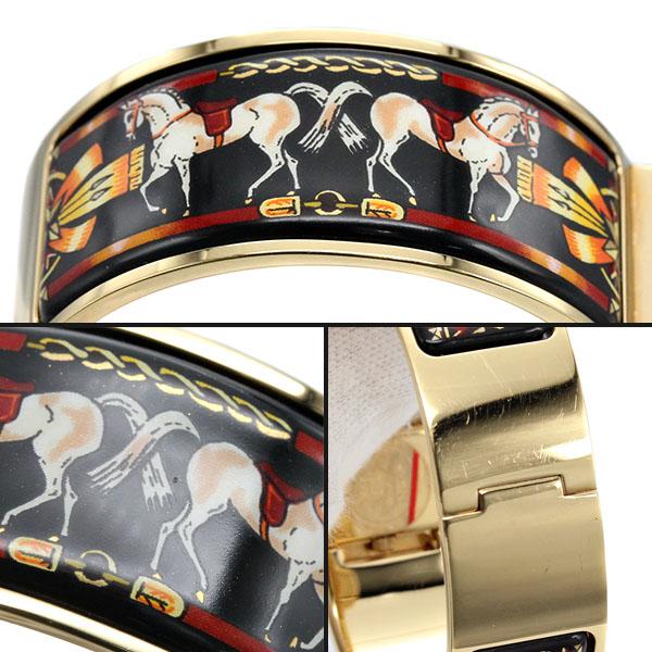 HERMES（エルメス） ロケエナメル L01.201 ゴールド文字盤 レディース